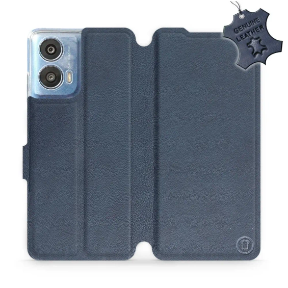 Phone Case Motorola Moto G24 - Design Blue Leather