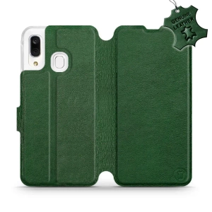 Phone Case Samsung Galaxy A40 - Design Green Leather