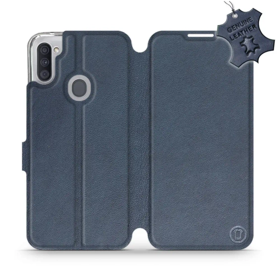 Phone Case Samsung Galaxy M11 - Design Blue Leather