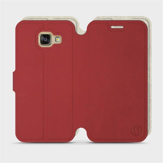 Phone Case Samsung Galaxy A3 2016 - Design Dark Red with Platinum