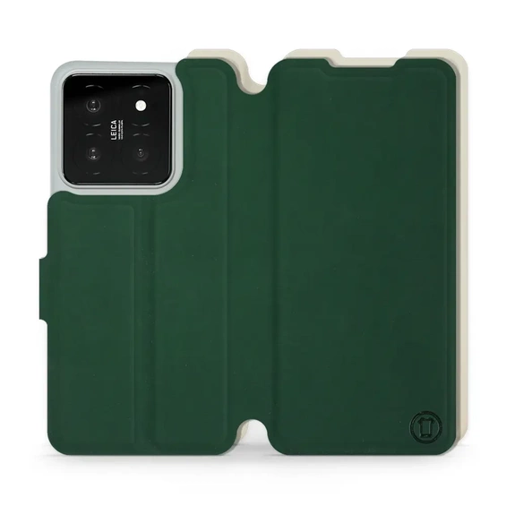 Etui Soft Touch do Xiaomi 14 - wzór Miejska zieleń z platyną