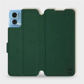 Phone Case Motorola Moto E22 - Design Green with Platinum