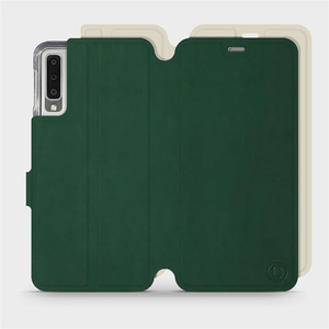 Phone Case Samsung Galaxy A7 2018 - Design Green with Platinum