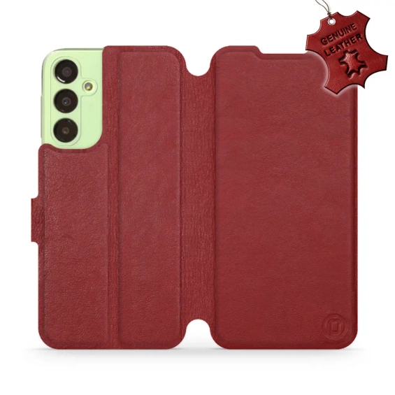 Phone Case Samsung Galaxy A24 - Design Dark Red Leather