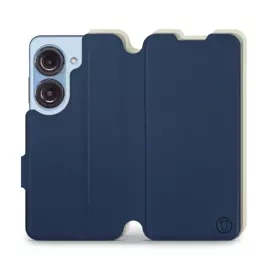 Etui Soft Touch do Asus Zenfone 10 - wzór Głęboki granat z platyną