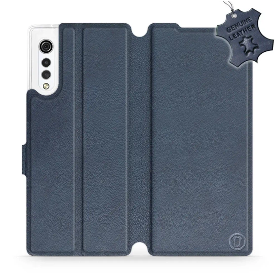 Phone Case LG Velvet - Design Blue Leather