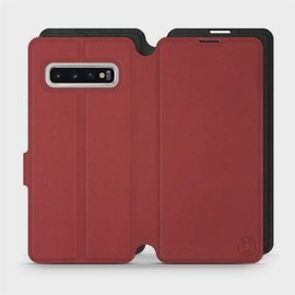 Phone Case Samsung Galaxy S10 - Design Dark Red with Black