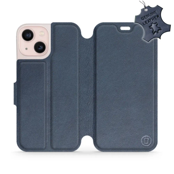 Phone Case Apple iPhone 13 mini - Design Blue Leather