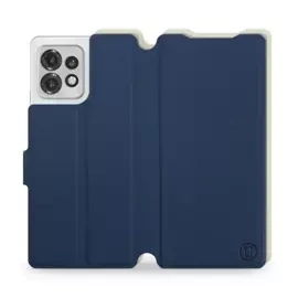 Phone Case Motorola Edge 40 Pro - Design Navy with Platinum