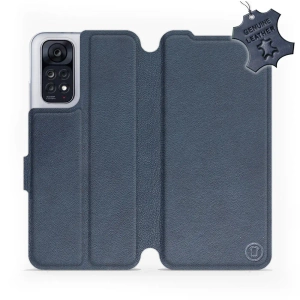 Phone Case Xiaomi POCO M4 Pro 4G - Design Blue Leather
