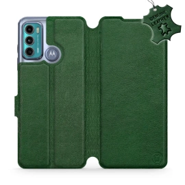 Phone Case Motorola Moto G60 - Design Green Leather