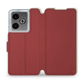 Hülle für Realme GT 7 - Farbe Dunkelrot mit Platin