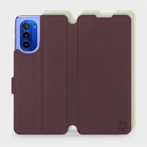 Phone Case Motorola Moto G51 5G - Design Burgundy with Platinum