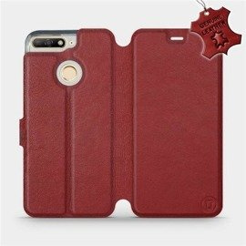 Hülle für Huawei Y6 Prime 2018 - Farbe Dark Red Leather