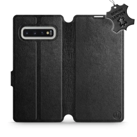 Phone Case Samsung Galaxy S10 Plus - Design Black Leather