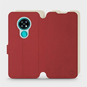 Phone Case Nokia 7.2 - Design Dark Red with Platinum