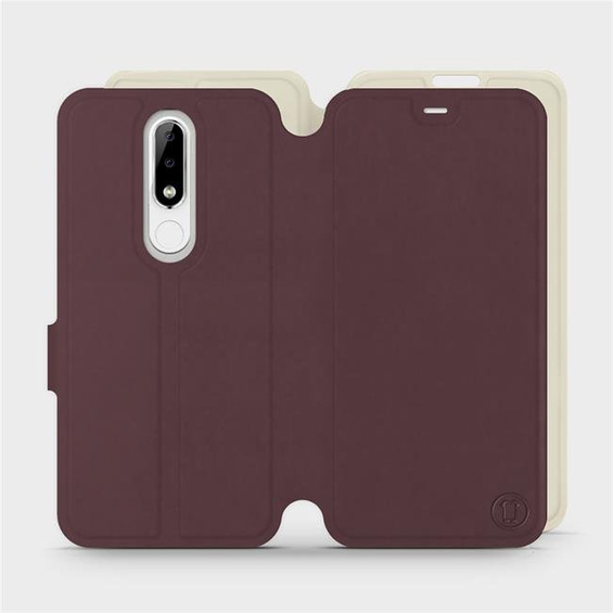 Phone Case Nokia 5.1 Plus - Design Burgundy with Platinum