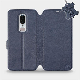 Phone Case OnePlus 6 A6000 - Design Blue Leather