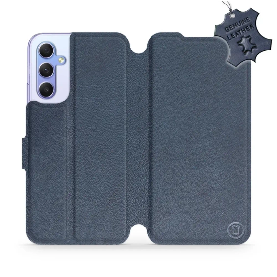 Phone Case Samsung Galaxy A34 5G - Design Blue Leather