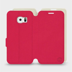 Phone Case Samsung Galaxy S6 Edge - Design Red with Platinum