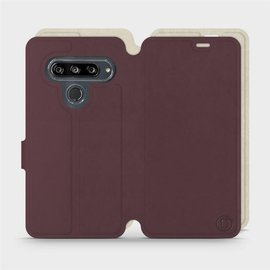 Phone Case LG G8s ThinQ - Design Burgundy with Platinum