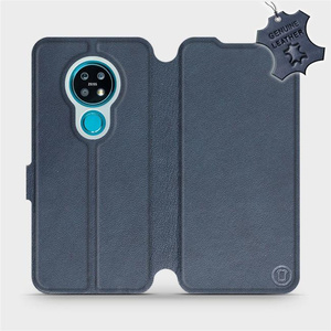 Phone Case Nokia 7.2 - Design Blue Leather