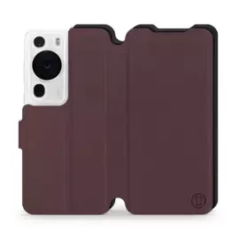 Etui Soft Touch do Huawei P60 Pro - wzór Matowy burgund z czernią