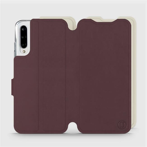Phone Case Xiaomi Mi A3 - Design Burgundy with Platinum