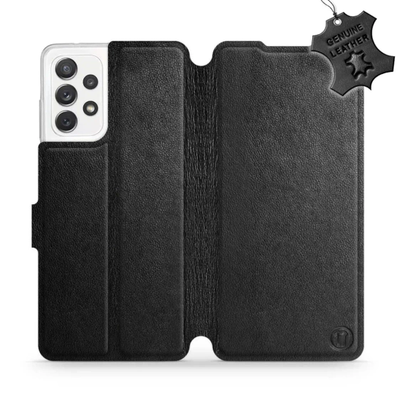 Phone Case Samsung Galaxy A72 - Design Black Leather