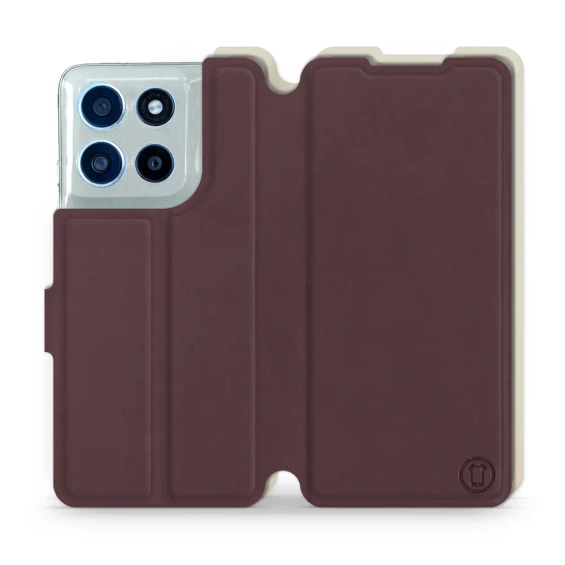 Phone Case Motorola Moto G56 5G - Design Burgundy with Platinum