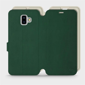 Phone Case Samsung Galaxy J6 Plus 2018 - Design Green with Platinum