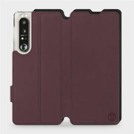 Phone Case Sony Xperia 1 III - Design Burgundy with Black