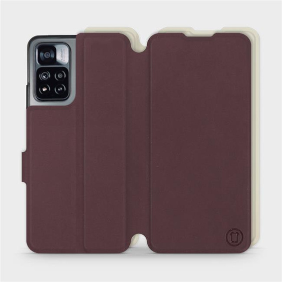 Etui Soft Touch do Xiaomi Redmi Note 11 Pro - wzór Matowy burgund z platyną