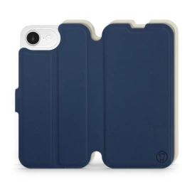 Etui Soft Touch do Apple iPhone 16e - wzór Głęboki granat z platyną