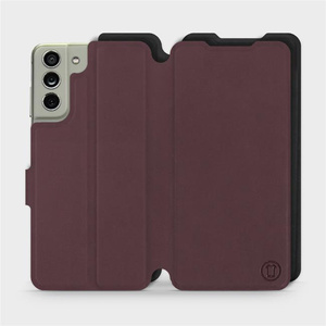 Phone Case Samsung Galaxy S21 FE - Design Burgundy with Black