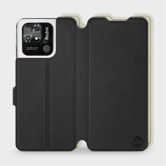 Etui Soft Touch do Xiaomi Redmi 10C - wzór Satynowa czerń z platyną