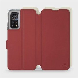 Phone Case Xiaomi Mi 10T Pro - Design Dark Red with Platinum