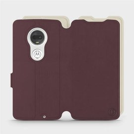 Phone Case Motorola Moto G7 Plus - Design Burgundy with Platinum
