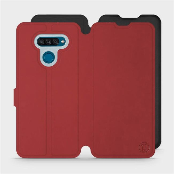 Phone Case LG K50S - Design Dark Red with Black