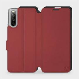 Phone Case Sony Xperia 10 III - Design Dark Red with Black