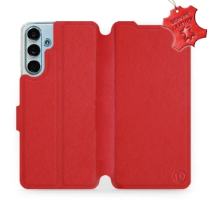 Phone Case Samsung Galaxy M55 5G - Design Red Leather