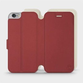 Phone Case Apple iPhone 6s - Design Dark Red with Platinum