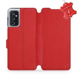 Phone Case Samsung Galaxy M52 5G - Design Red Leather