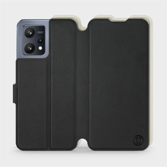 Etui Soft Touch do Realme 9 - wzór Satynowa czerń z platyną