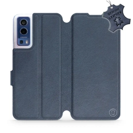 Phone Case Vivo Y72 5G - Design Blue Leather