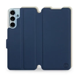 Phone Case Samsung Galaxy M55 5G - Design Navy with Platinum