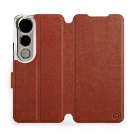 Etui do Vivo V50 Lite - wzór Brown&Gray