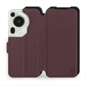 Hülle für Huawei Pura 70 Ultra - Farbe Burgund mit Schwarz