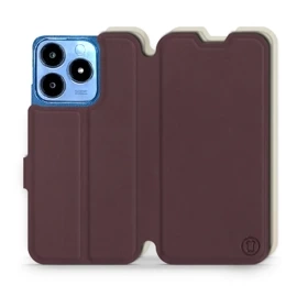 Hülle für Realme C63 - Farbe Burgund mit Platin