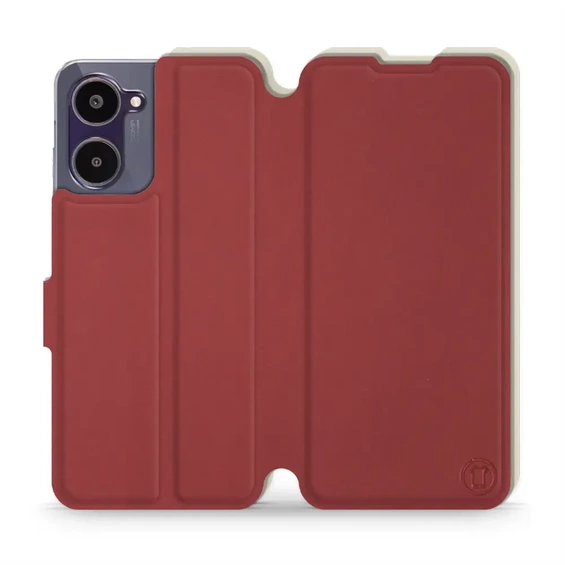 Etui Soft Touch do Realme 10 - wzór Zachodząca czerwień z platyną